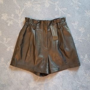 BCBGMaxazria Faux Leather Shorts